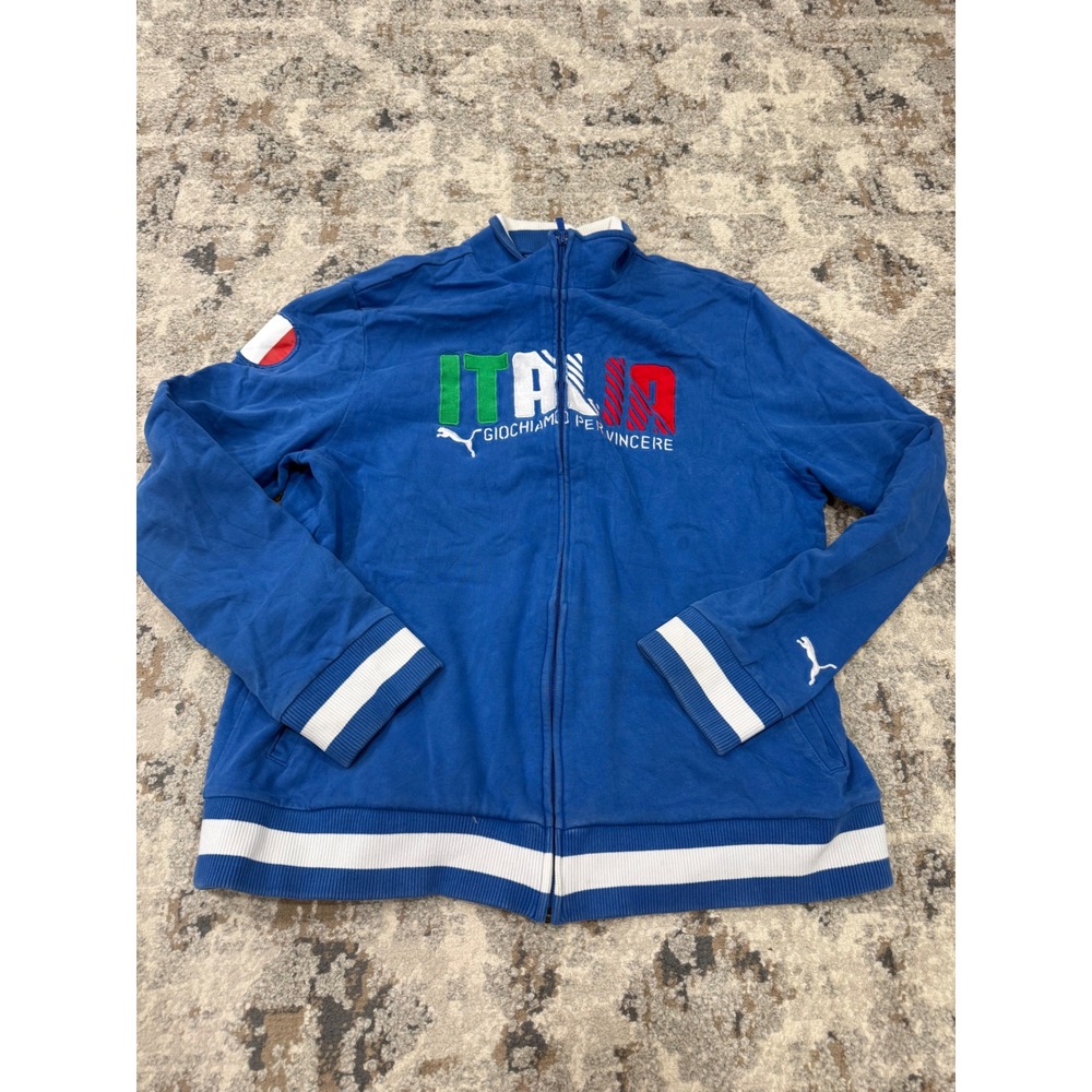 Puma Italia Full Zip Track Jacket Blue Mens Large Giochiamo Per Vincere 18